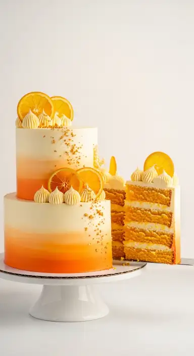15 Wedding Cakes: Ideas & Recipes 2025 13 2-Tier Orange Sunshine