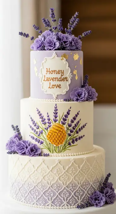 15 Wedding Cakes: Ideas & Recipes 2025 11 3-Tier Honey Lavender Love