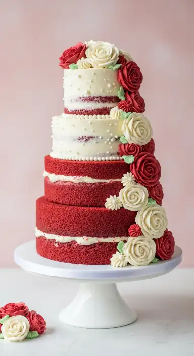 15 Wedding Cakes: Ideas & Recipes 2025 5 3-Tier Red Velvet Romance
