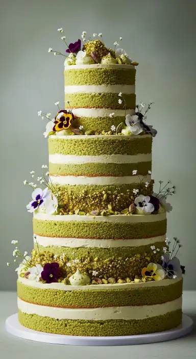 15 Wedding Cakes: Ideas & Recipes 2025 12 4-Tier Pistachio Dream