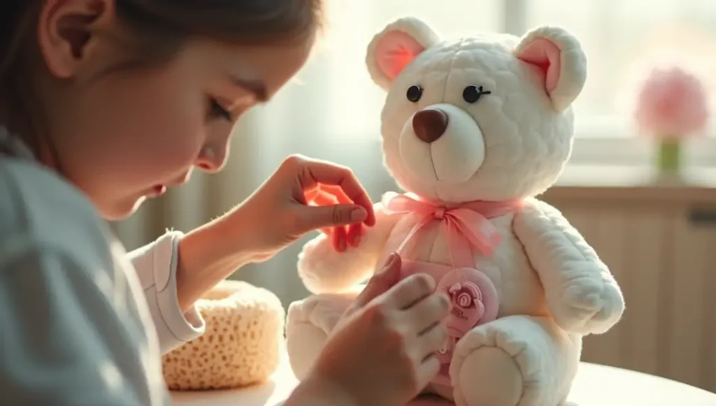 How to Make a Decorative Diaper Teddy Bear 8 Step 6: Add Final Touches