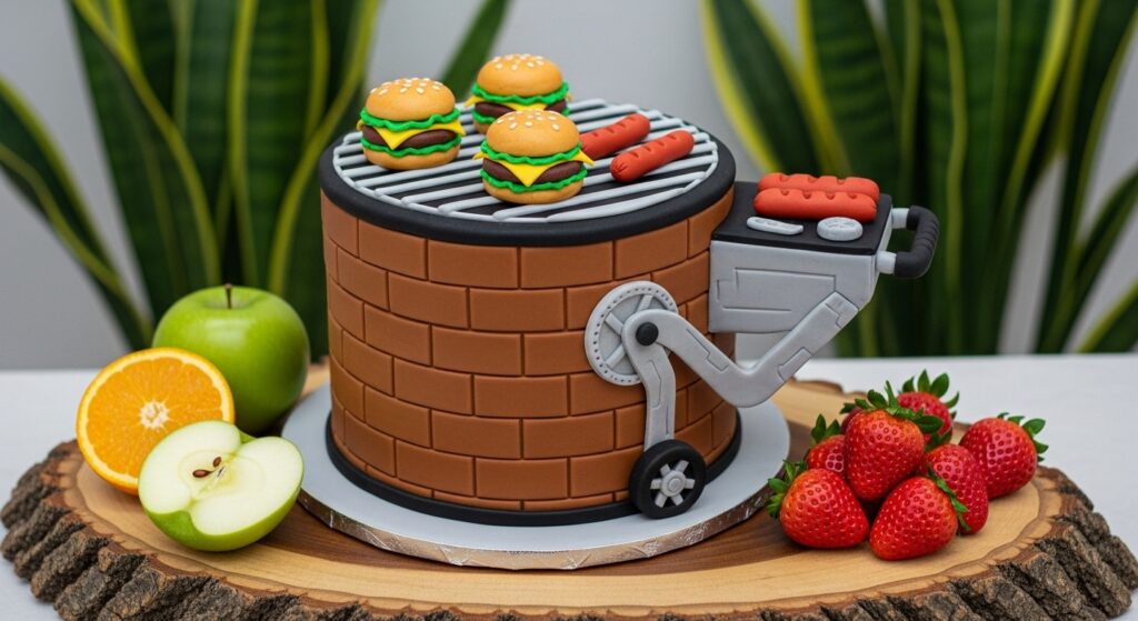 25 Unique Birthday Cakes for Men 13 BBQ Themed Cake with Grill Accents