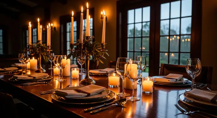 35 Beautiful Farmhouse Kitchen Table Setting Ideas 4 Candlelit Ambiance for Gatherings