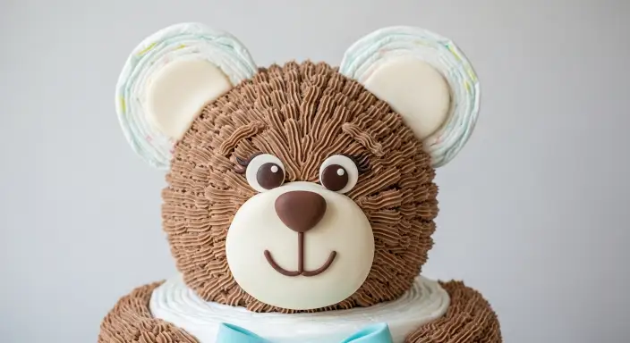 How to Make a Decorative Diaper Teddy Bear 4 Create the Head