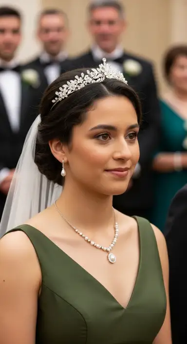 35 Stunning Olive Green Dress Outfits for Weddings 25 Incorporating a Stylish Headpiece