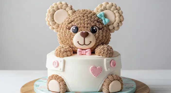 How to Make a Decorative Diaper Teddy Bear 5 Make the Ears