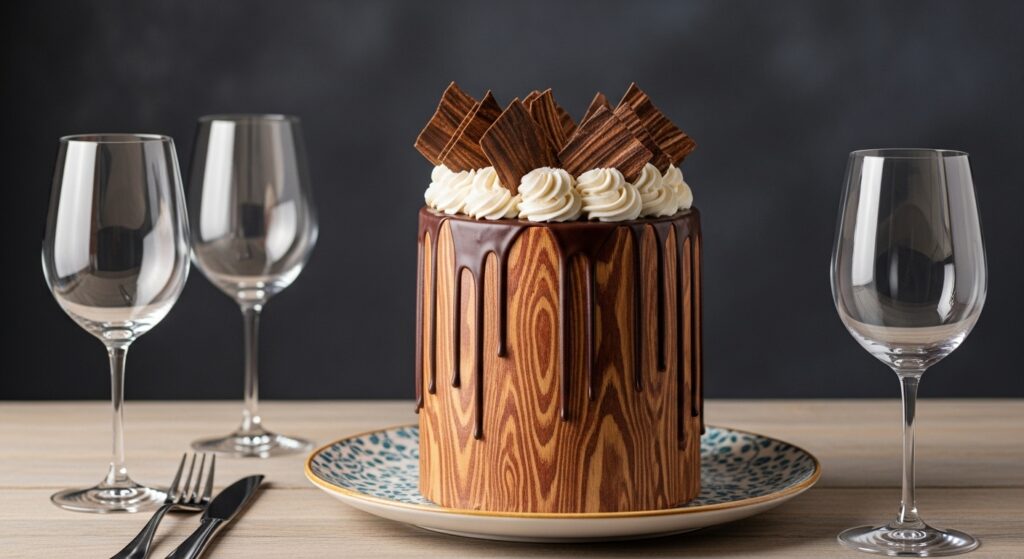 25 Unique Birthday Cakes for Men 18 Rustic Woodgrain Wonder