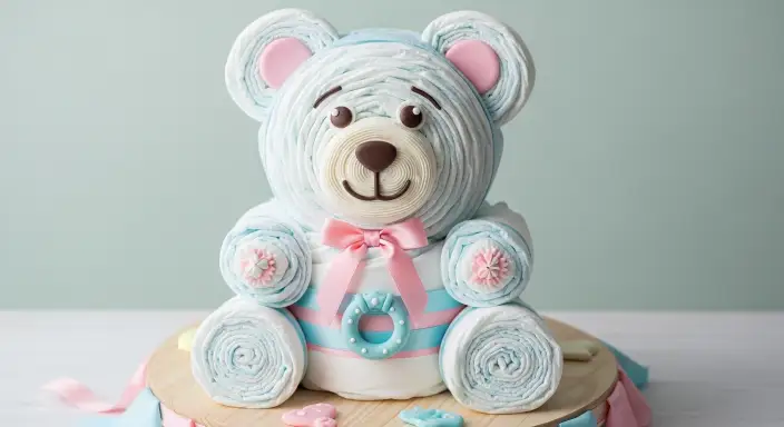 How to Make a Decorative Diaper Teddy Bear 3 Shape the Teddy’s Body