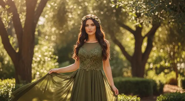 35 Stunning Olive Green Dress Outfits for Weddings 1 Stunning Olive Green Dress Outfits