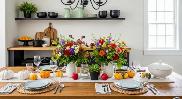 35 Beautiful Farmhouse Kitchen Table Setting Ideas 15 Themed Table Settings for Holidays