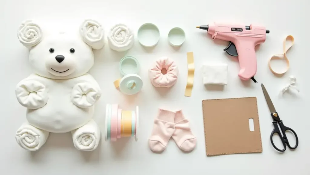How to Make a Decorative Diaper Teddy Bear 2 What You’ll Need to Get Started
