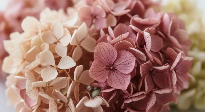 25 Stunning Hydrangea Bouquets for Every Occasion 8 Dried Hydrangea Texture Arrangement