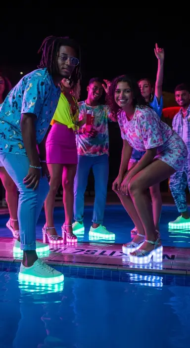 The Ultimate Night Pool Party Outfits: Shine Bright After Dark 4 Footwear That Won’t Let You Down