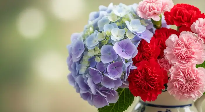 25 Stunning Hydrangea Bouquets for Every Occasion 24 Hydrangea and Carnation Cozy Mix
