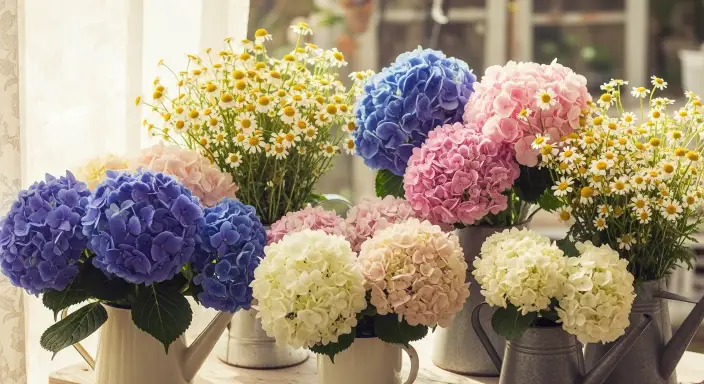 25 Stunning Hydrangea Bouquets for Every Occasion 14 Whimsical Hydrangea Bouquets and Daisy Mix