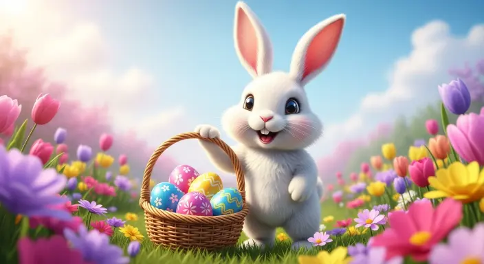 25 Cute Easter Wallpapers to Celebrate the Season 6 Bunny with Basket