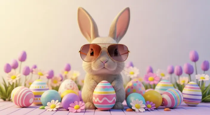 25 Cute Easter Wallpapers to Celebrate the Season 20 Bunny with Sunglasses