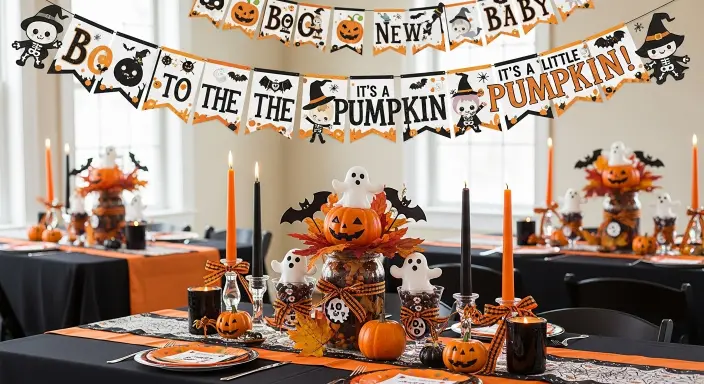 Ultimate Guide to Halloween Baby Shower Ideas (Spooky + Sweet!) 10 Centerpieces and Banners