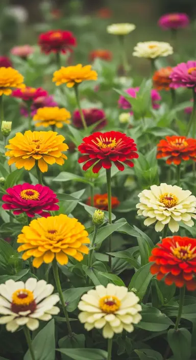 50 Stunning Flower Phone Wallpapers to Brighten Your Screen 18 Cheerful Zinnia Patch