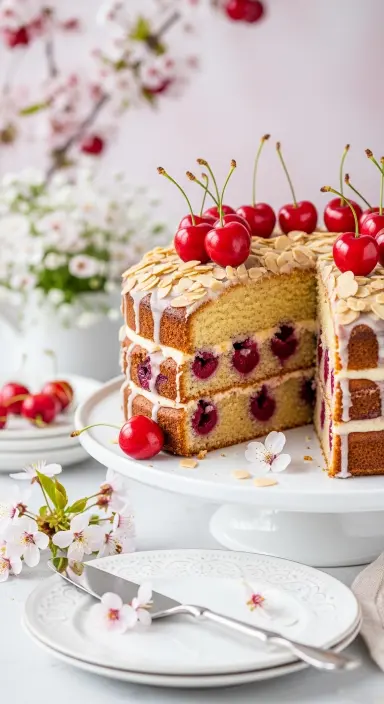 25 Summer Cakes Ideas: Fresh, Vibrant Desserts to Brighten Your Season 18 Cherry Almond Cake