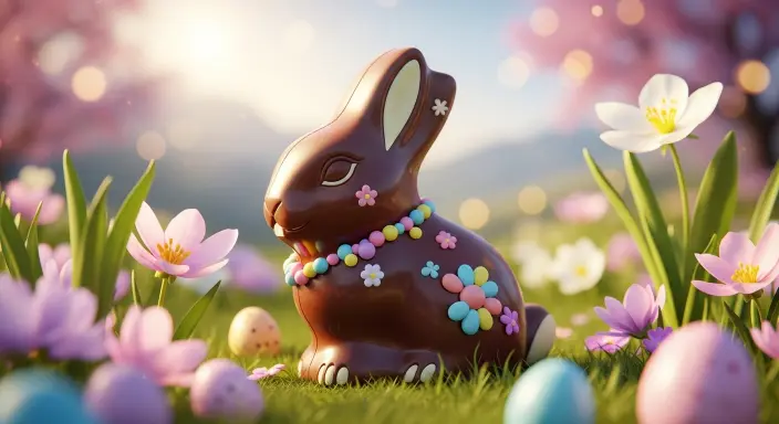 25 Cute Easter Wallpapers to Celebrate the Season 17 Chocolate Bunny Delight