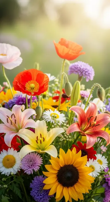 50 Stunning Flower Phone Wallpapers to Brighten Your Screen 9 Colorful Wildflower Bouquet