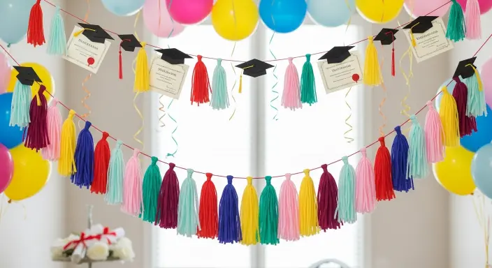 25 Creative Graduation Party Ideas for a Memorable Celebration 9 DIY Tassel Garland