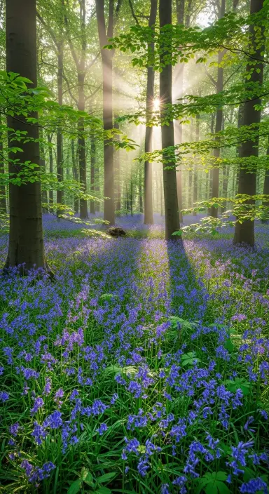 50 Stunning Flower Phone Wallpapers to Brighten Your Screen 17 Delicate Bluebell Forest
