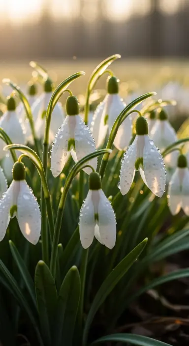 50 Stunning Flower Phone Wallpapers to Brighten Your Screen 70 Delicate Snowdrop Cluster
