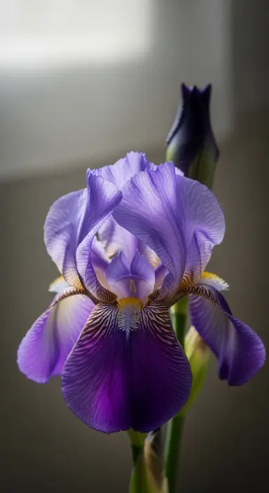50 Stunning Flower Phone Wallpapers to Brighten Your Screen 57 Elegant Iris in Soft Light