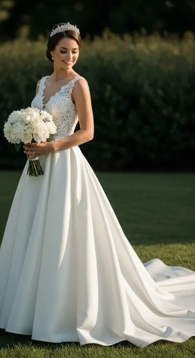 35 Breathtaking Romantic Wedding Dresses for Your Dream Day 22 Elegant Satin Finishes