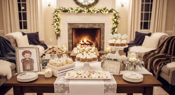 25 Sweet Winter Baby Shower Ideas to Warm Your Celebration 17 Fireside Storybook Theme