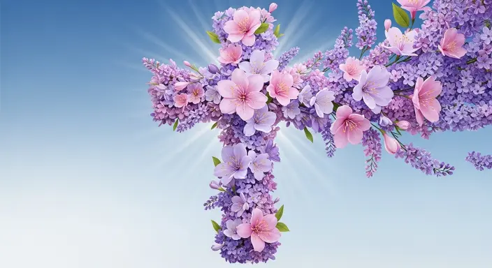 25 Cute Easter Wallpapers to Celebrate the Season 18 Floral Cross Design