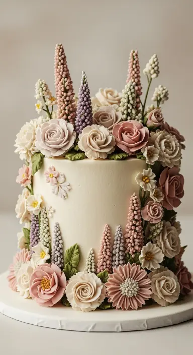 Decorating Wedding Cakes with Flowers: 25 Stunning Ideas to Elevate Your Big Day 5 Garden-Inspired Cake