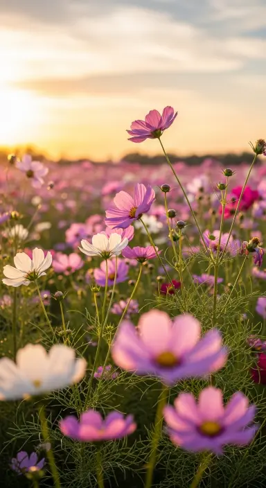 50 Stunning Flower Phone Wallpapers to Brighten Your Screen 21 Gentle Cosmos Blossoms