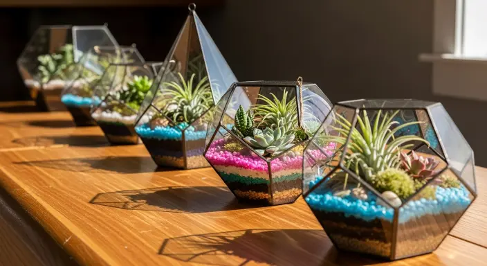 10 Beautiful DIY Wedding Centerpieces You Can Easily Make Yourself 7 Geometric Terrarium Centerpieces
