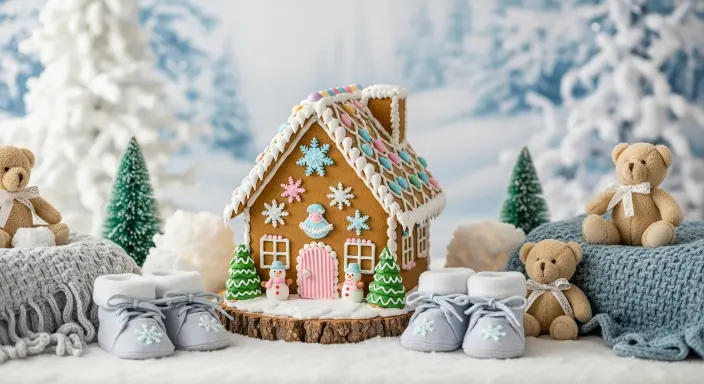 25 Sweet Winter Baby Shower Ideas to Warm Your Celebration 7 Gingerbread House Extravaganza