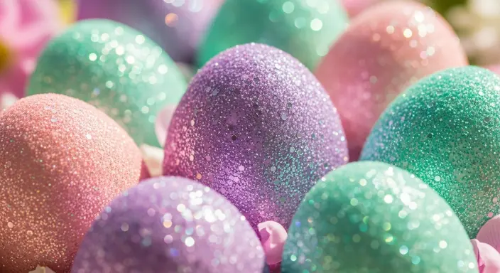 25 Cute Easter Wallpapers to Celebrate the Season 11 Glittery Pastel Eggs