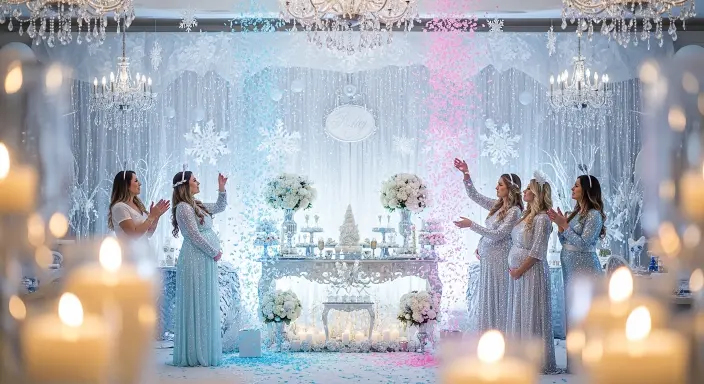 25 Sweet Winter Baby Shower Ideas to Warm Your Celebration 11 Icy Glam Gender Reveal