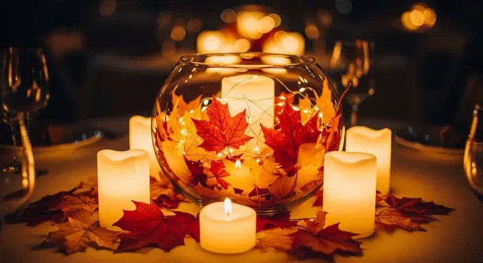 Elevate Your Table with a Stunning Pumpkin Centerpiece 4 Incorporate Lighting