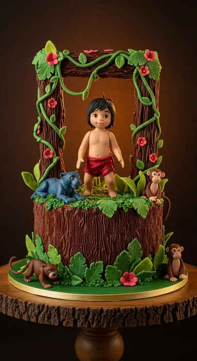 Jungle Theme Cake Ideas: Wild Celebrations Made Sweet 6 Jungle Book Mowgli Cake