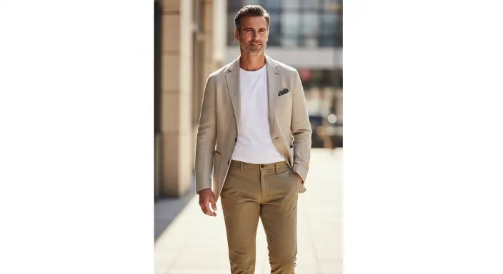 The Perfect Engagement Party Outfits: What to Wear for Every Style and Season 9 Khaki Chinos and Blazer for Men’s Casual Look