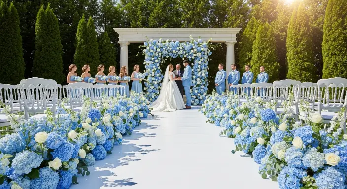 Blue and White Weddings Flowers: A Dreamy Palette of Elegance 6 Match Your Venue