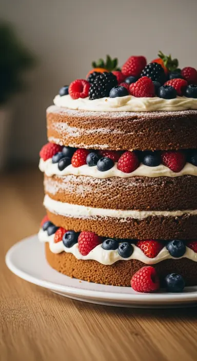 25 Summer Cakes Ideas: Fresh, Vibrant Desserts to Brighten Your Season 4 Mixed Berry Naked Cake