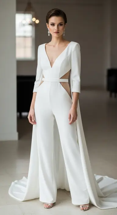 35 Breathtaking Romantic Wedding Dresses for Your Dream Day 23 Modern Jumpsuits for Brides