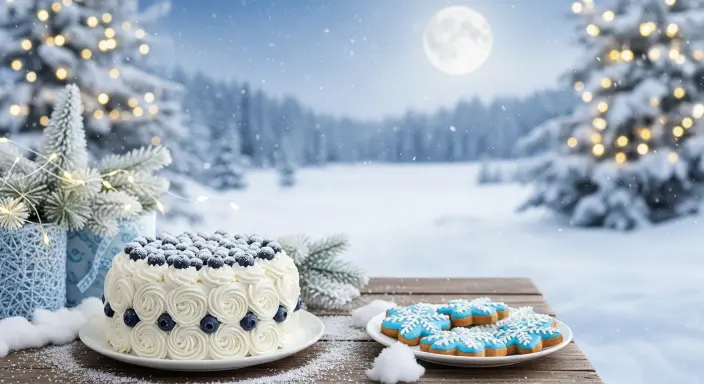 25 Sweet Winter Baby Shower Ideas to Warm Your Celebration 16 Moonlit Snowscape