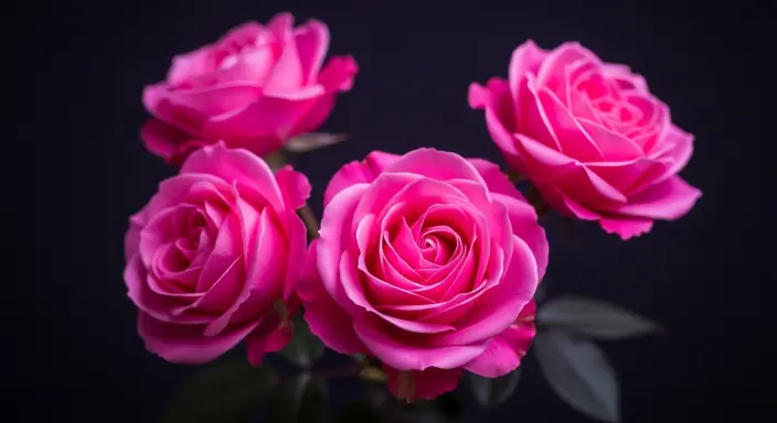 Top 10 Stunning Flower Phone Wallpapers to Brighten Your Screen 5 Neon Pink Roses with Dark Contrast