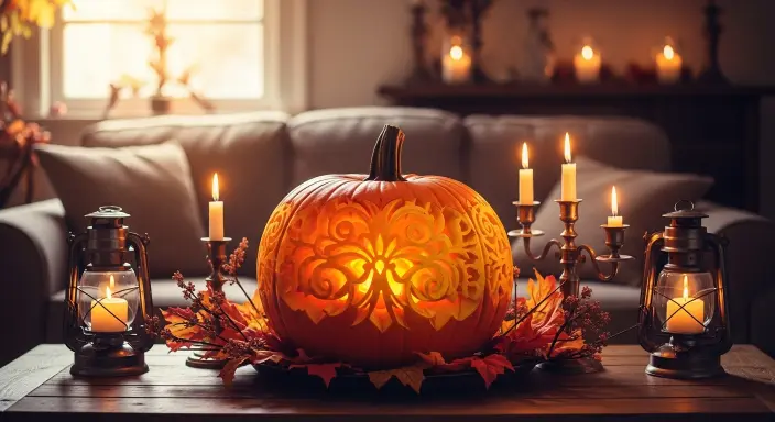 Elevate Your Table with a Stunning Pumpkin Centerpiece: 15 Gorgeous Fall Ideas 6 Ombre Drama
