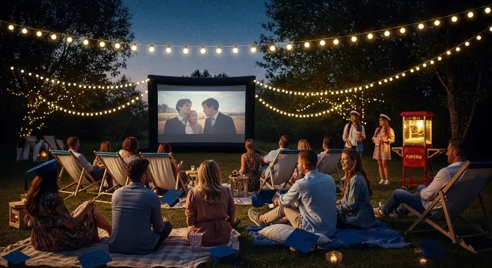25 Creative Graduation Party Ideas for a Memorable Celebration 8 Outdoor Movie Night