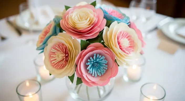 10 Beautiful DIY Wedding Centerpieces You Can Easily Make Yourself 10 Paper Flower Arrangements